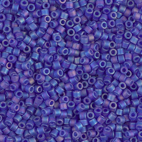 BeadsBalzar Beads & Crafts (DBM0864-50G) MIYUKI DELICA 10/0 MATTED TRANSP COBALT AB (50 GMS)