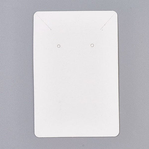 BeadsBalzar Beads & Crafts (DC6255B) WHITE (DC6255X) Display Cards, Used For Necklace and Earring (10 PCS)