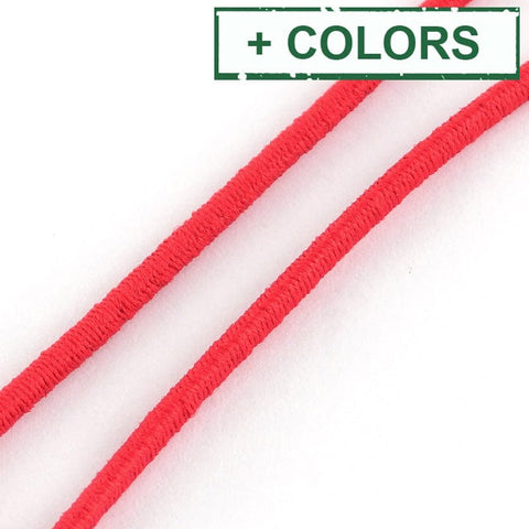 BeadsBalzar Beads & Crafts (EC1367-X) Elastic Cord, with Fibre Outside and Rubber Inside, Black, 4.5~5.0mm (5 MTRS)