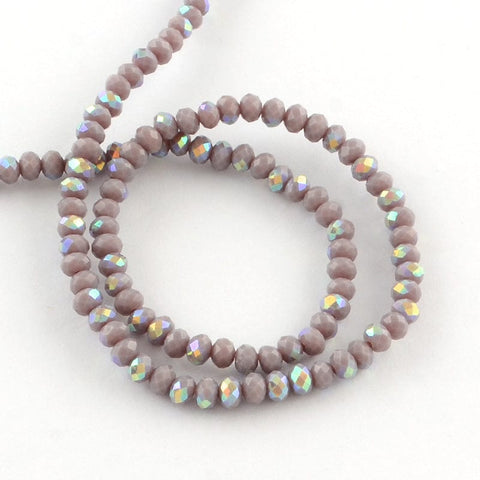 BeadsBalzar Beads & Crafts Electroplate Glass beads Rosy Brown (BE3473)