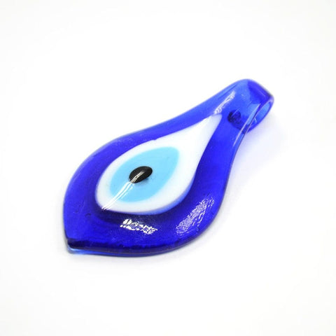BeadsBalzar Beads & Crafts (EY3705) Evil Eye glass Lampwork Tear shape Pendant (1 PC)