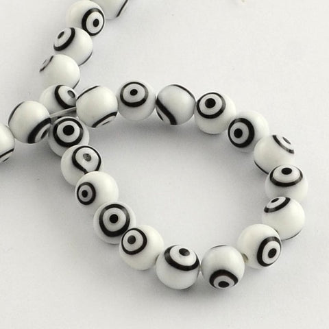 BeadsBalzar Beads & Crafts (EY4076) Lampwork Evil eyes (20 PCS)