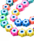 BeadsBalzar Beads & Crafts (EY8409-19) Handmade Polymer Clay Bead, Flower, Colorful 9~9.5mm (+/- 40 PCS)