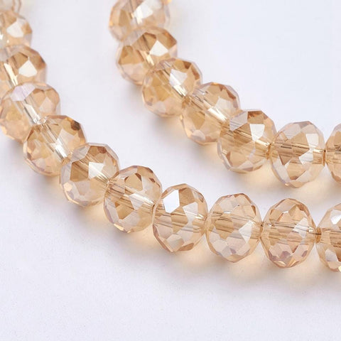BeadsBalzar Beads & Crafts Faceted glass beads 8X6MM (BE3924)