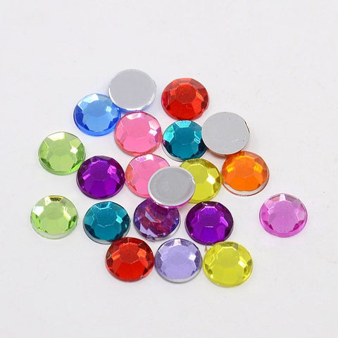 BeadsBalzar Beads & Crafts (FB3470) Faceted acrylic Flatbacks (50 PCS)