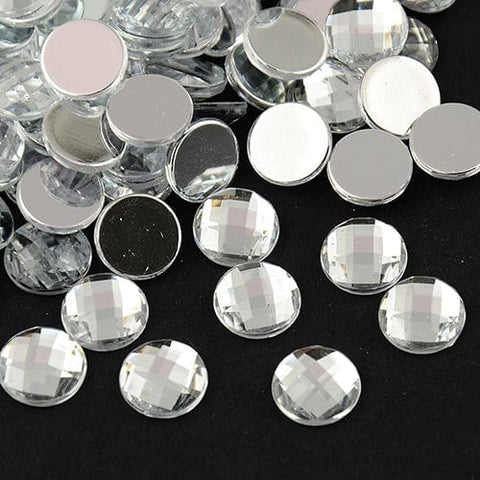 BeadsBalzar Beads & Crafts (FB3974) Acrylic flatbacks faceted (20 PCS)
