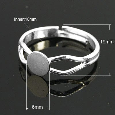 BeadsBalzar Beads & Crafts Finger Ring setting (RB3082A)