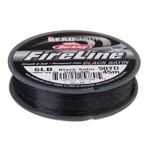 BeadsBalzar Beads & Crafts (FL06BK50) 6 LB FIRELINE BLACK .006 IN/.15MM DIA 50 YRD
