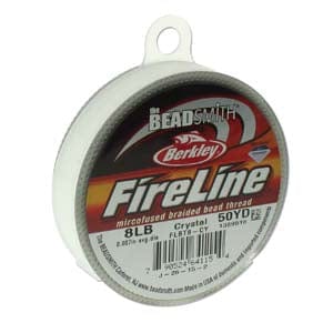 BeadsBalzar Beads & Crafts (FL08CR50) BEADSMITH 8 LB FIRELINE CRYSTAL .007 IN-.17MM DIA 50 YRD