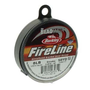 BeadsBalzar Beads & Crafts (FL08SG50) BEADSMITH 8 LB FIRELINE SMOKE GREY .007 IN-.17MM DIA 50 YRD