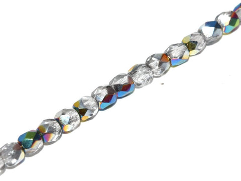 BeadsBalzar Beads & Crafts (FP3-00030-28101) STRANDS FIRE POLISHED 3 MM CRYSTAL VITRAIL