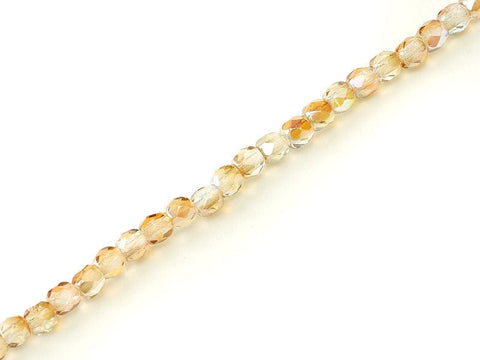 BeadsBalzar Beads & Crafts (FP3-00030-98532) STRANDS FIRE POLISHED 3 MM CRYSTAL BROWN RAINBOW