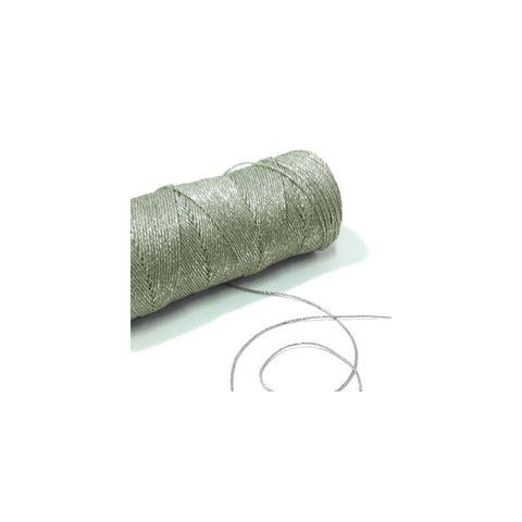 BeadsBalzar Beads & Crafts (GC1858-230) Metallic Waxed Cord 0.8mm (SILVER COLOR)