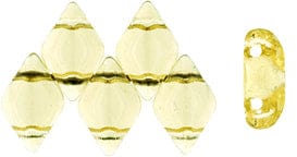 BeadsBalzar Beads & Crafts (GDU-10010) GEMDUO 8 x 5mm Lt Topaz