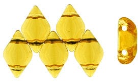 BeadsBalzar Beads & Crafts (GDU-10060) GEMDUO 8 x 5mm Med Topaz