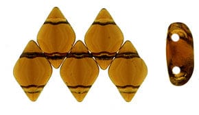 BeadsBalzar Beads & Crafts (GDU-10230) : GEMDUO 8 x 5mm Smoky Topaz