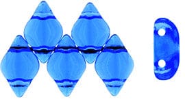 BeadsBalzar Beads & Crafts (GDU-30060) GEMDUO 8 x 5mm SAPPHIRE