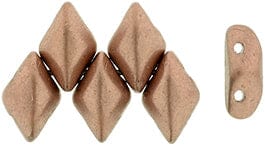BeadsBalzar Beads & Crafts (GDU-K0178) GEMDUO 8X5MM GEMDUO 8X5MM   Matte - Metallic Bronze Copper