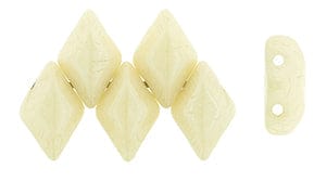 BeadsBalzar Beads & Crafts (GDU-LC03000) GEMDUO 8 x 5mm Luster - Opaque Champagne