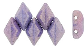 BeadsBalzar Beads & Crafts (GDU-LE03000) GEMDUO 8 x 5mm Luster - Metallic Amethyst Chalk