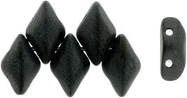 BeadsBalzar Beads & Crafts (GDU-M23980) GEMDUO 8 x 5mm MATT JET