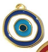 BeadsBalzar Beads & Crafts (GE2280D) Metal Cast charm Eye (2 pcs)
