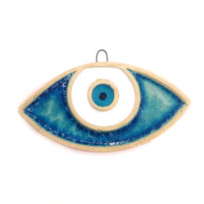 BeadsBalzar Beads & Crafts (GE4325) Large Ceramic Enamel Evil Eye