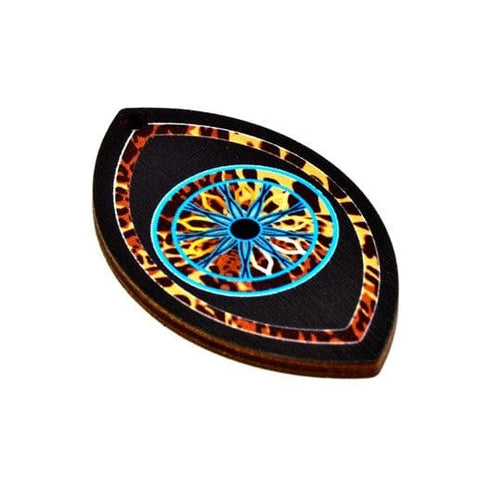 BeadsBalzar Beads & Crafts (GE6877A) Wooden Pendant Eye 36x60mm