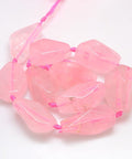 BeadsBalzar Beads & Crafts Gemstone Rose Quartz Nuggets (BG4146)