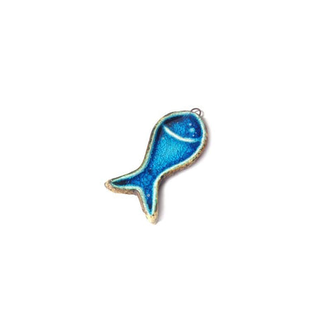 BeadsBalzar Beads & Crafts (GF1834) Enamel Ceramic Fish 27x56mm (1 PC)