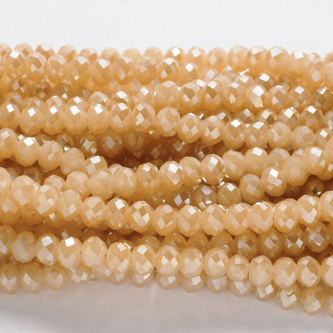 BeadsBalzar Beads & Crafts Glass beads faceted 6x4mm (BE1704)