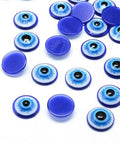 BeadsBalzar Beads & Crafts Glitter Resin Evil Eye8mm (50 pieces)  (EE4430)