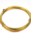 BeadsBalzar Beads & Crafts GOLD (AW6912-14) (AW6912X) Aluminum Wire, Size:20 Gauge, 0.8mm in diameter, (10m)