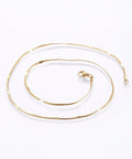 BeadsBalzar Beads & Crafts GOLDEN (SC7949-G) (SC7949-X) 304 Stainless Steel Flat Snake Chain Necklace  (45cm)