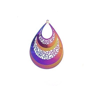 BeadsBalzar Beads & Crafts (GP5306) Stainless Steel Pendant Drop 54x38mm