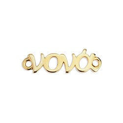 BeadsBalzar Beads & Crafts (GQ6203A) 22.7 x 6.9mm  "νονά" with 2 κρικάκια  (2 PCS)