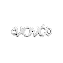 BeadsBalzar Beads & Crafts (GQ6203B) 22.7 x 6.9mm  "νονά" with 2 κρικάκια Silver Antique (2 PCS)
