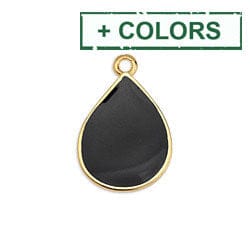BeadsBalzar Beads & Crafts (GQ6435X) 13.5MM x 20MM Drop motif pendant 24KT GOLD PLATED (4 PCS)