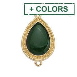 BeadsBalzar Beads & Crafts (GQ6436X)  Drop motif with grains 27mm with 2 rings 26.8MM (2 PCS)