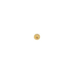 BeadsBalzar Beads & Crafts (GQ6440A) 24KT GOLD PLATED (GQ6440X) Good Quality Brass Beads 2.4x2.9mm Φ1.2mm (3 GMS / +-37PCS)