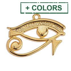 BeadsBalzar Beads & Crafts (GQ6491X) Metal Alloy 29x 22mm Eye of Ra wire pendant (1 PC)