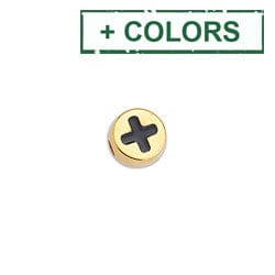 BeadsBalzar Beads & Crafts (GQ6494X) Good Quality Metal Alloy 7.2 x 7.4mm. Cross bead Φ2 Slider (3 pcs)