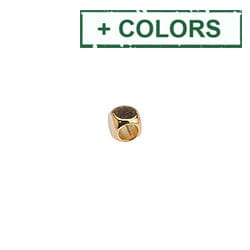 BeadsBalzar Beads & Crafts (GQ6497X) Brass rounded cube bead 4mm H2,8mm (20 pcs)