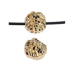BeadsBalzar Beads & Crafts (GQ6592A) Bead lion 10MM  Φ1.5mm (2 PCS)