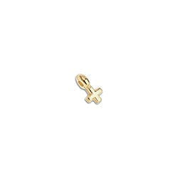 BeadsBalzar Beads & Crafts (GQ6657A) METAL Tiny cross motif Φ1.3mm (8 PCS)