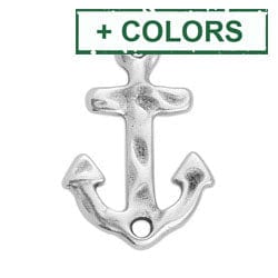 BeadsBalzar Beads & Crafts (GQA7147A) Organic anchor hammered with 2 holes 28x20mm (2 PCS)