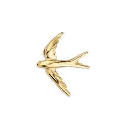 BeadsBalzar Beads & Crafts (GQB7103A) 24 KT GOLD PLATED (GQB7103X) Swallow motif Φ1.5mm 16X18MM (2 PCS)