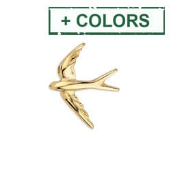 BeadsBalzar Beads & Crafts (GQB7103X) Swallow motif Φ1.5mm 16X18MM (2 PCS)