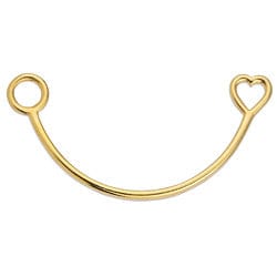 BeadsBalzar Beads & Crafts (GQB7212A) 24KT GOLD PLATED (GQB7212X) Half bracelet with heart & circle wireframe (1 PC)