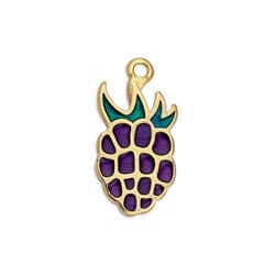 BeadsBalzar Beads & Crafts (GQB7228A) Blueberry motif pendant 10x21mm (2 PCS)